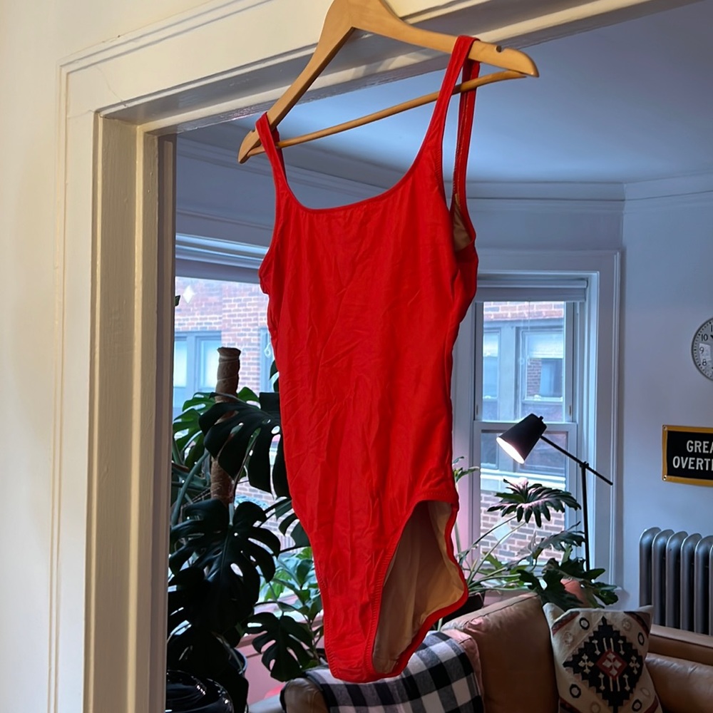 J.Crew Long Torso Red One Piece Swimsuit, Women’s LT-8